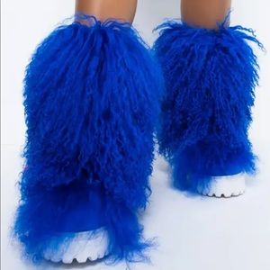 Blue fur Azalea Wang Booties